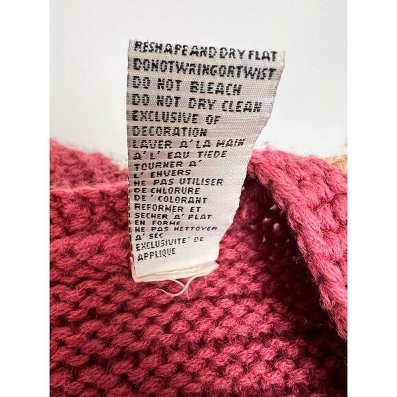 Vintage Marisa Canvas Chunky Knit Wool Cardigan Medium - Picture 8 of 9